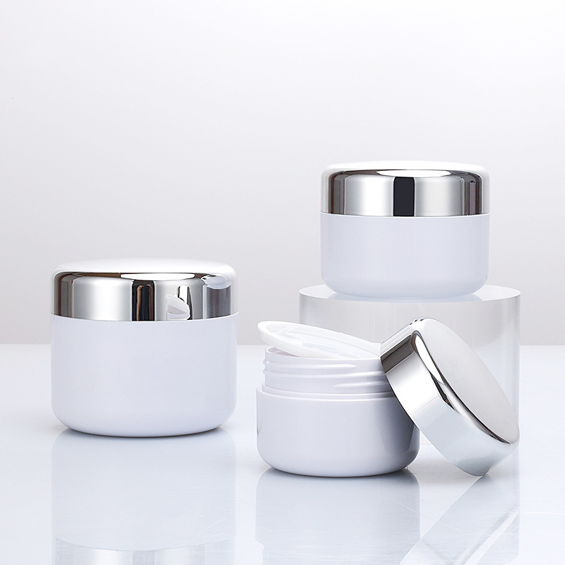 Luxury gold silver Aluminum empty lotions facial scrub body butter cream jar 250ml 100ml 150ml frosted cosmetic cream jars