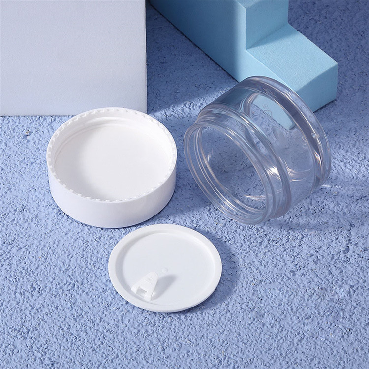 Premium Luxury 30ml 50g 100ml 120ml PET Pink Clear Serum face cream jar with lids plastic cosmetic jars transparent plastic jar