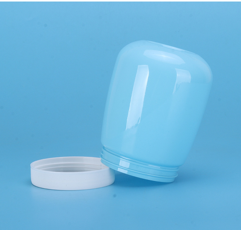 8oz 16oz plastic jars new design Unique shape Blue color plastic cream jar round square 500 g plastic jar 500ml