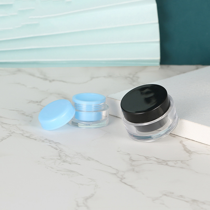 5g 10g sample cosmetic jar acrylic transparent Plastic Double Layer Thick Wall eye cream serum Cosmetic dispenser bottle