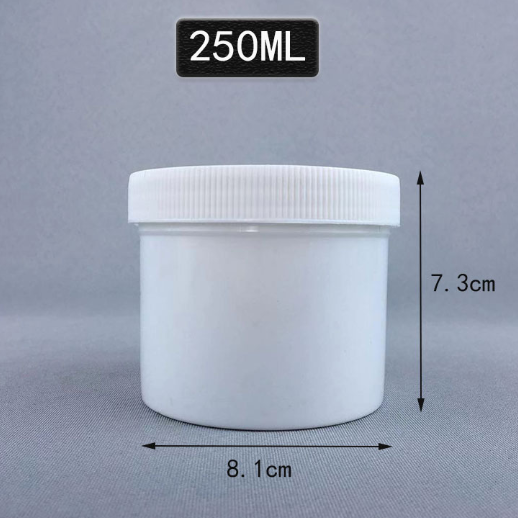 White Cosmetic Packaging Thick PE Plastic Wide Mouth Jars for body lotion/facial face/Hair dyeing cream