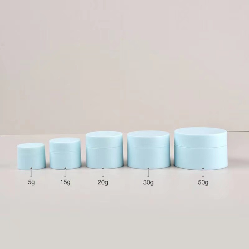 Wholesale 100g Matte Black White Blue Pink plastic cosmetic cream jar with lid P cosmetic packaging face cream container