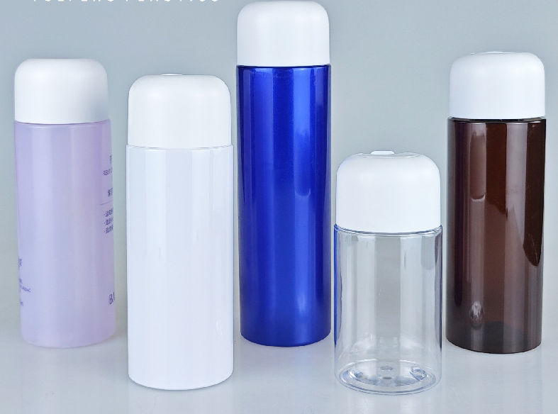 Custom 120ml 180ml 200ml Round cosmetic container packaging transparent toner bottles Plastic toner bottle with disc cap
