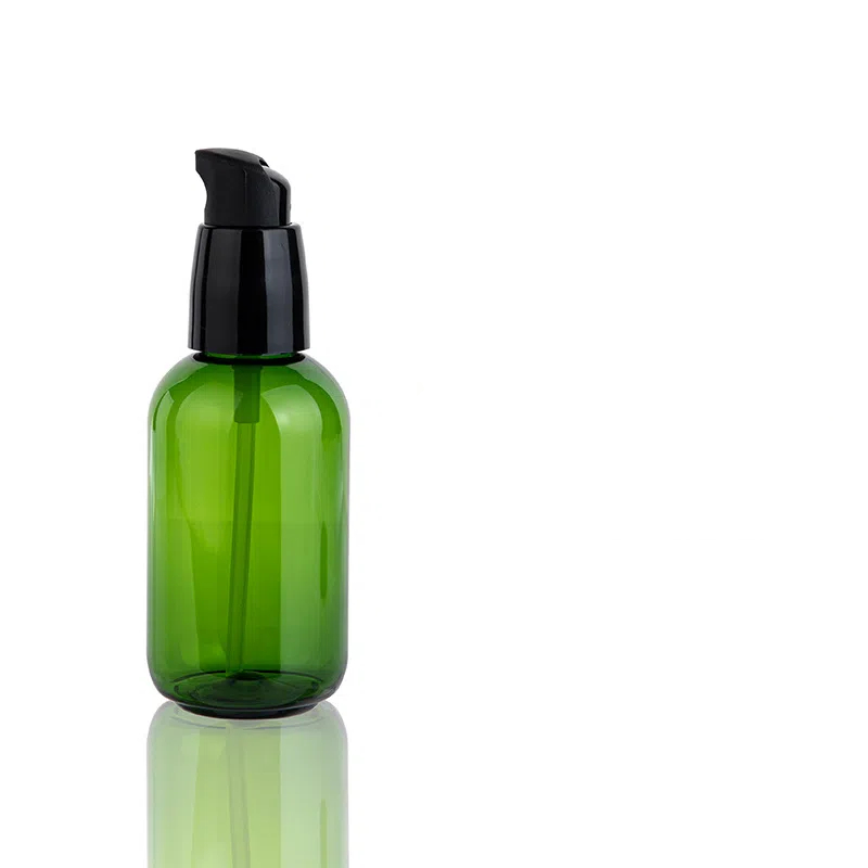 New Transparent Green Amber 50ml 80ml 100ml 150ml PET Plastic Lotion Serum Oil Foundation Primer Cream Essence Gel Pump Bottle