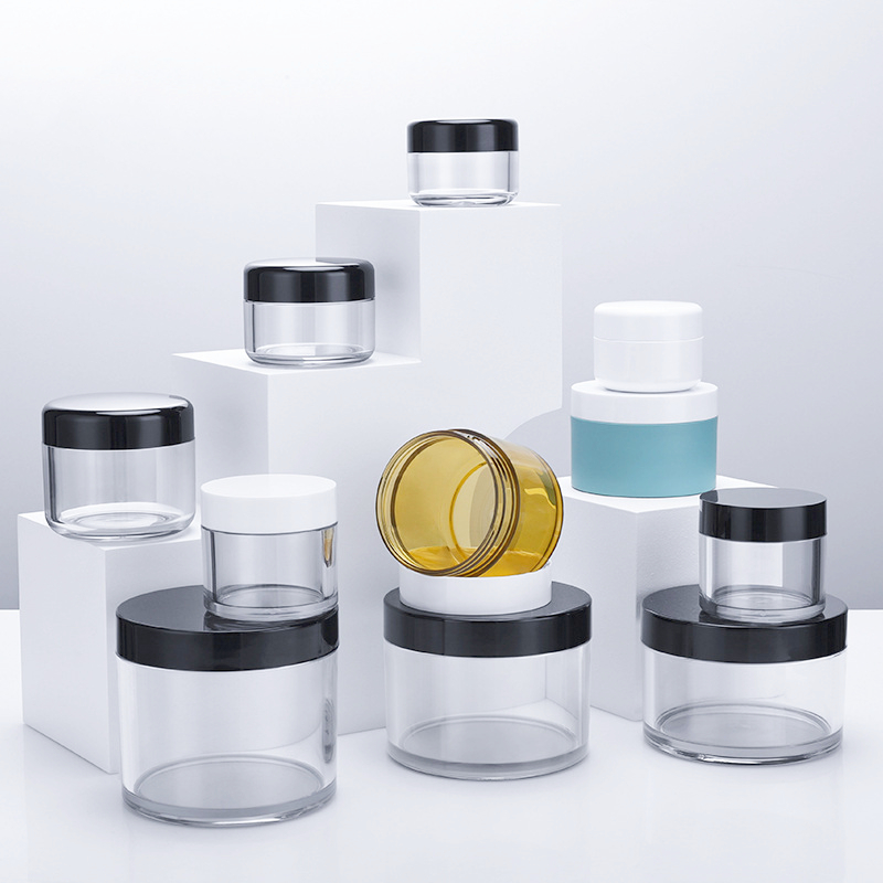 Custom made Cosmetic slime jars salt body Scrub butter Skin face cream jar pot containers with lids 50 100 120 150 200 250 g ml