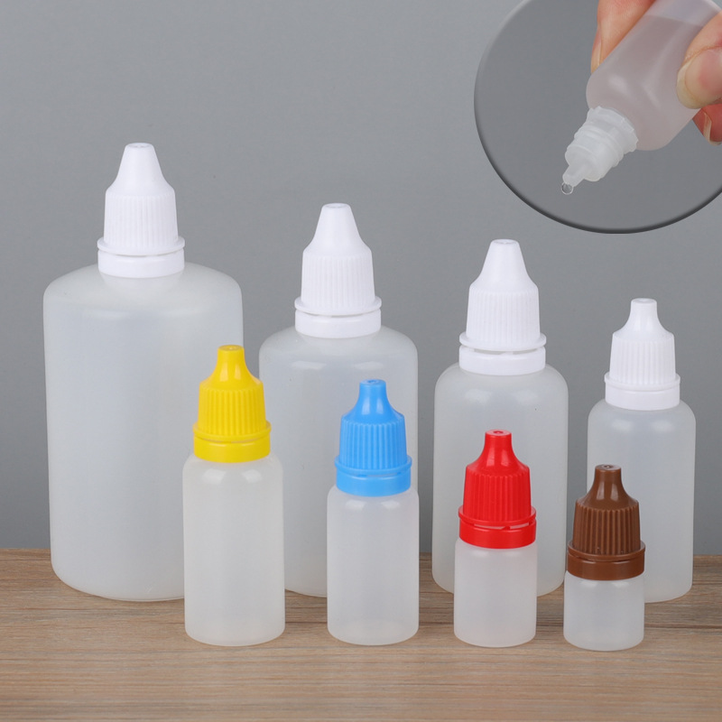 Refillable empty amber brown clear nail polish plastic bottle cuticle oil bottle with brush lid 5ml 10ml 15ml 20ml 30ml 50ml 100