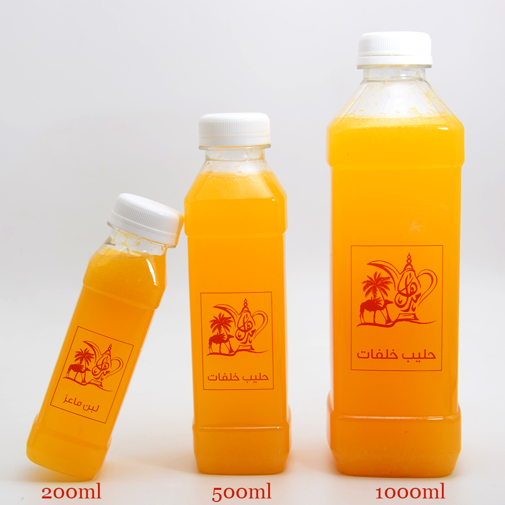 500ml Square Plastic water Bottle PET Beverage Cold Drink Bottles with black white cap aluminum lid liquid juice container