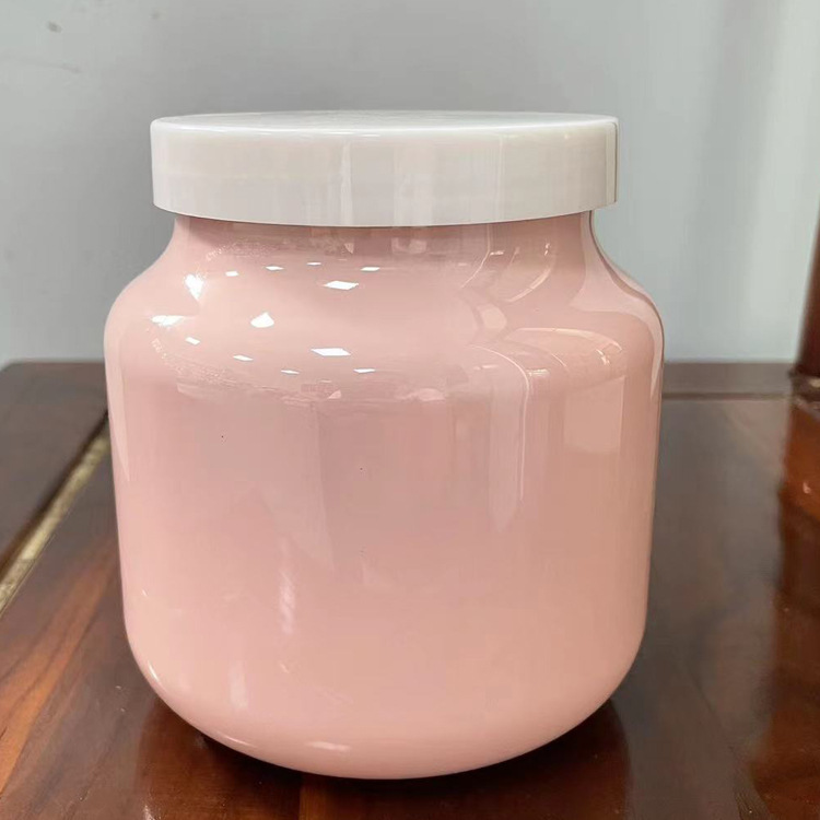 Custom Color 250ml face cream jar 500ml 1000ml body butter scrub jar Wide Mouth PET Plastic Jars With Lids 8 oz 16 oz 32 oz