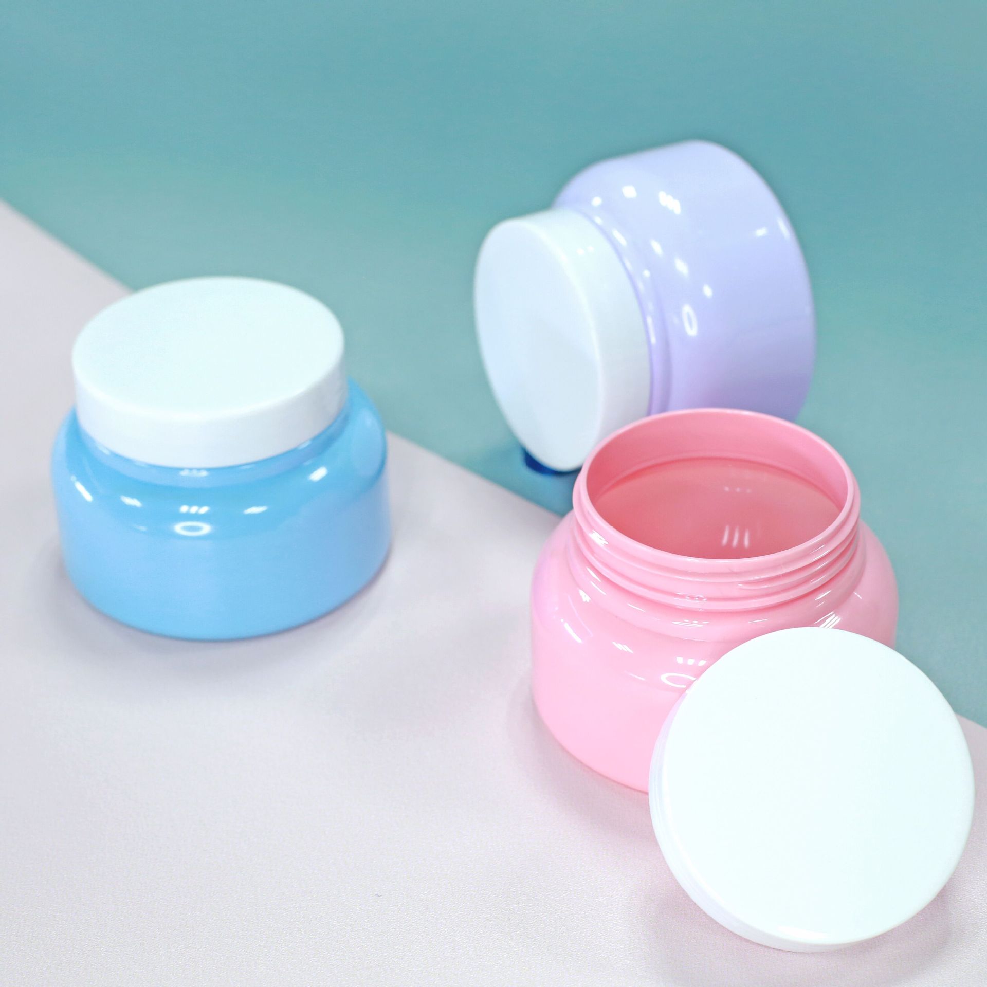250ml 500ml Amber cosmetics Jars with Gold lid 500g for hair cream jar plastic pink plastic 68mm jars with plastic lids 400g