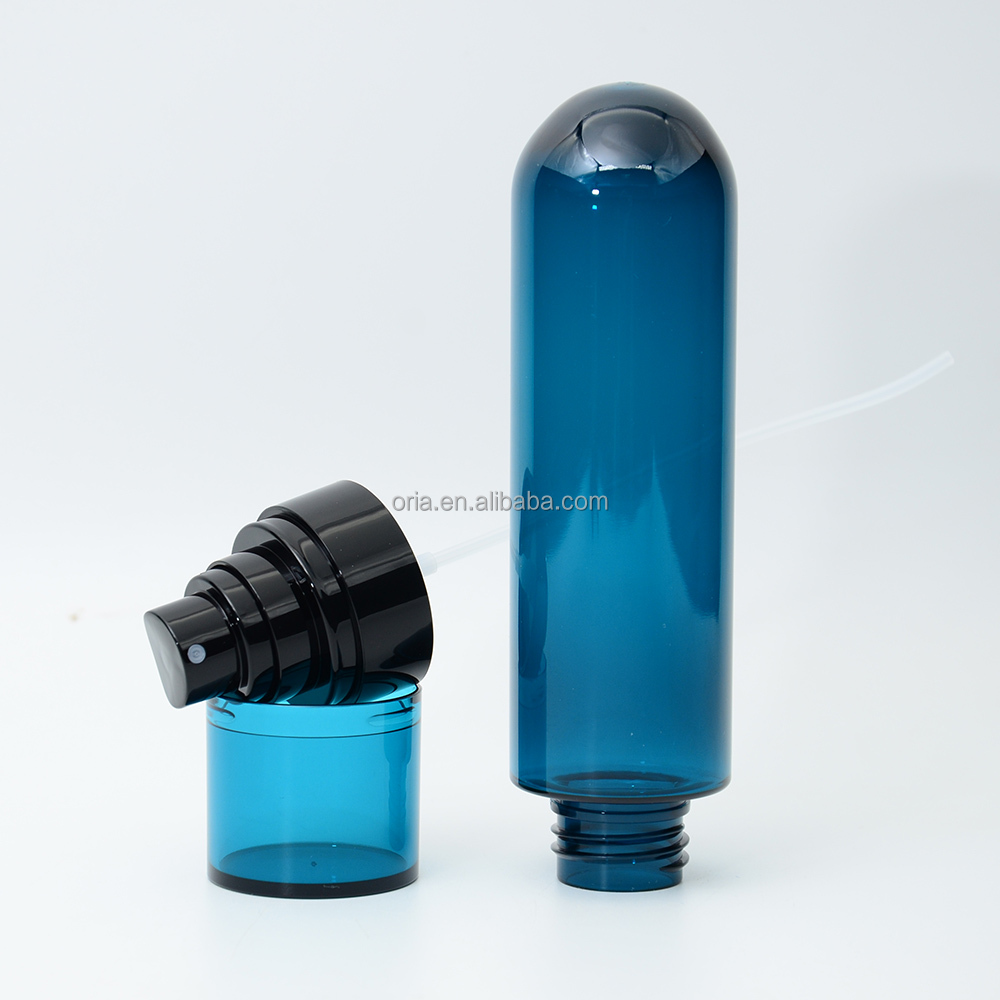 50ml-500ml Empty blue and Clear Perfume Refillable Plastic Spray Bottles with Fine Mist Sprayer Pump