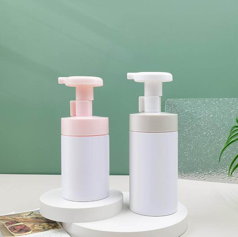 150ml 200ml Color matte frosted foam pump bottle face wash cleanser custom foaming pump mousse bottle 500ml foam bottle pet