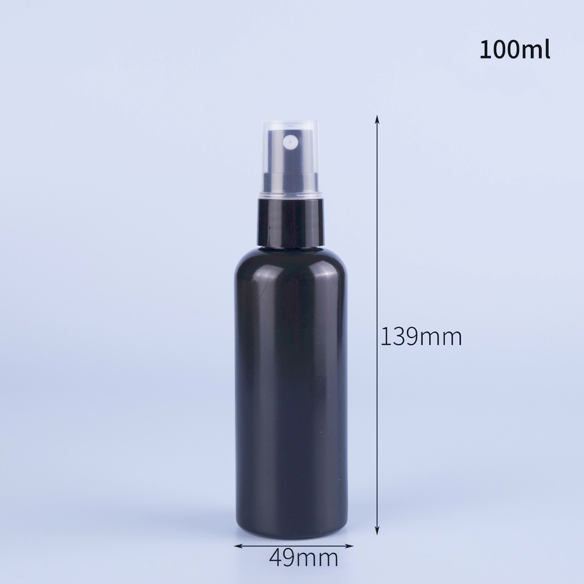 Custom Green Clear Black 60ml spray bottles fine mist 100ml cosmetic spray bottle mist plastic mist spray bottles 120ml 150ml