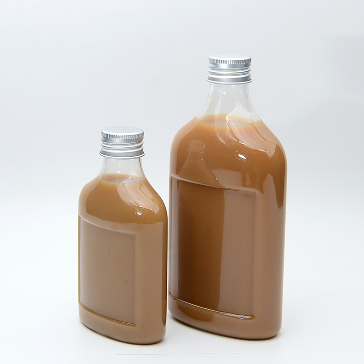 Aluminum Cap Wine Bottle Juice Liquor Bottle Plastic With Label 250ml 350ml 500ml Cold Brew Coffee Drinks Beverage Bottle 16 oz
