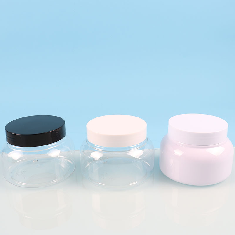 Factory 250ml hair mask Jar 200ml PET bottle 16oz plastic Mud face mask bottle Round Vaseline 300ml cream bottle
