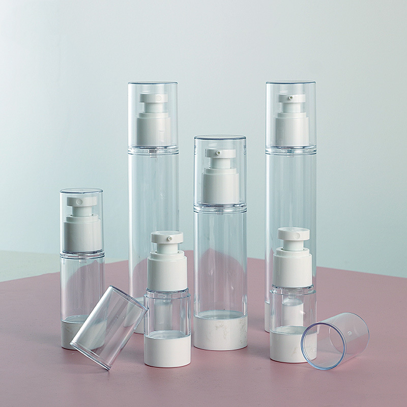 Luxury 20ml 30ml 50ml 100ml Airless Lotion Pump Spray Bottle with Cap Cover for Cosmetics Skin Care Serum Liquid Foundation