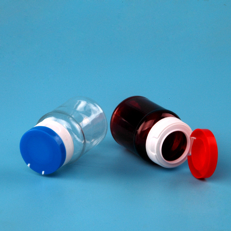 100ml Amber Plastic New Design Alcohol Disinfection Medicinal Liquid Flip Open Top Cap Bottle