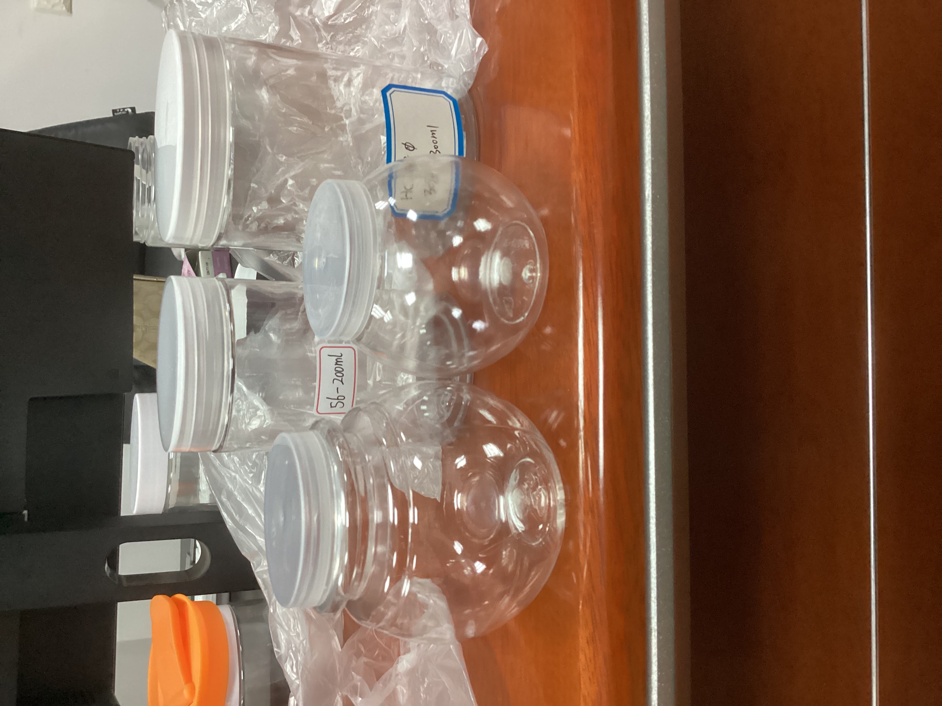 160ml Empty Round Circular Pudding Bottle Plastic Jars with Clear Lids Yogurt Container Spherical for Milk Jams Jelly Ice Cream
