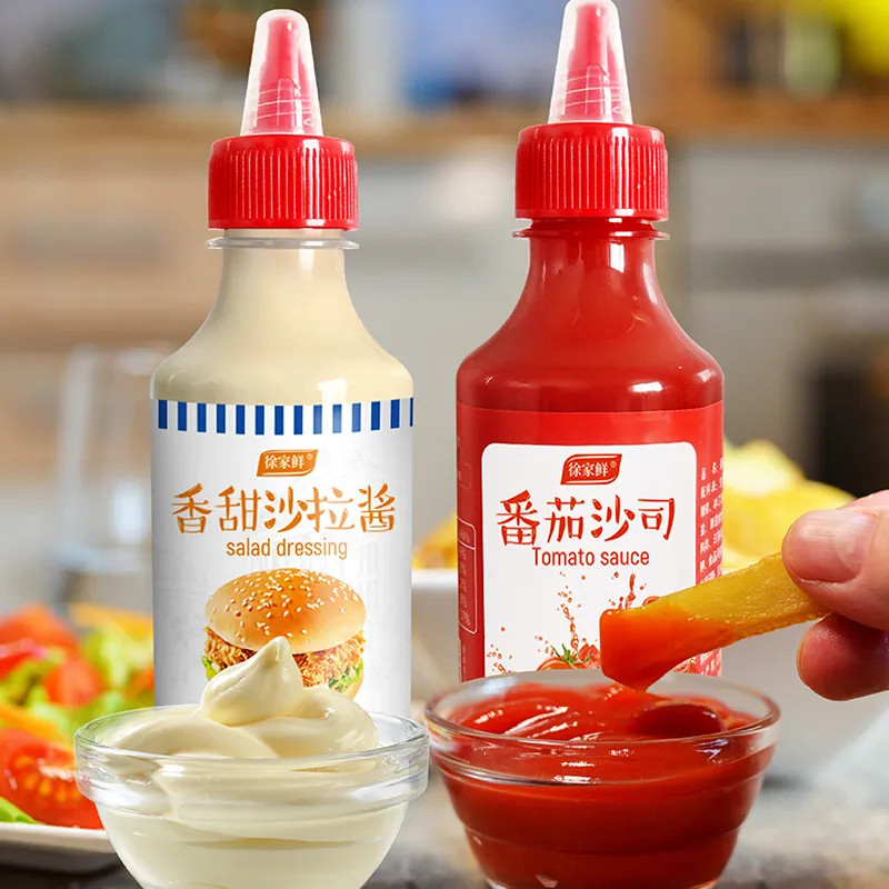 250ml Sriracha Sauce Bottle 150ml 5oz Food Grade Empty Ketchup BBQ Barbecue Chili Hot Sauce Plastic Squeeze Bottle with Pointed