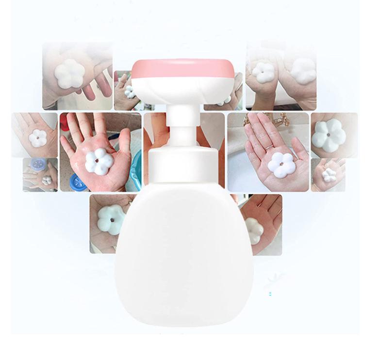 250ml 300ml White Flower Shape Paw Shape Foam Pump Bottle Blue Soap hand sanitizer Facial Cleanser shower gel foaming dispenser