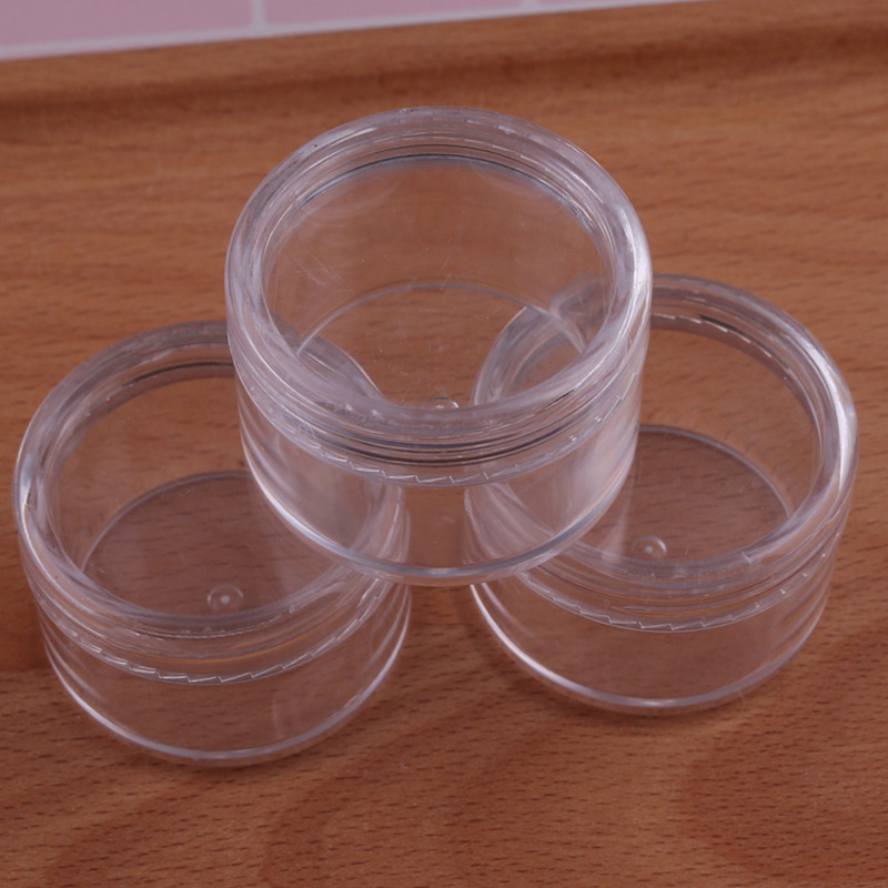 3g 5g 10g 15g 20g Plastic Clear Jars PS Facial Cream Container Mini Sample Jar Customize Cosmetic Eye Cream Jar