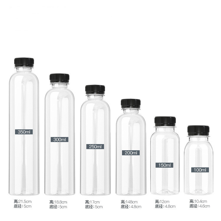 100ml 28mm Small Mini Samples PET Plastic Empty Round Juice Drink Containers Energy Ginger Shot Bottles with Tamper Proof Caps