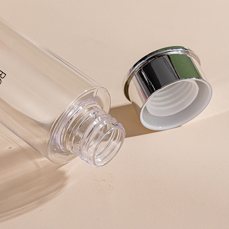 150ml 200ml 250ml 300ml 500ml Clear Matte Plastic Toner Bottles PP PET PE Cosmetic Packaging Round Liquid Bottle with Gold Lid
