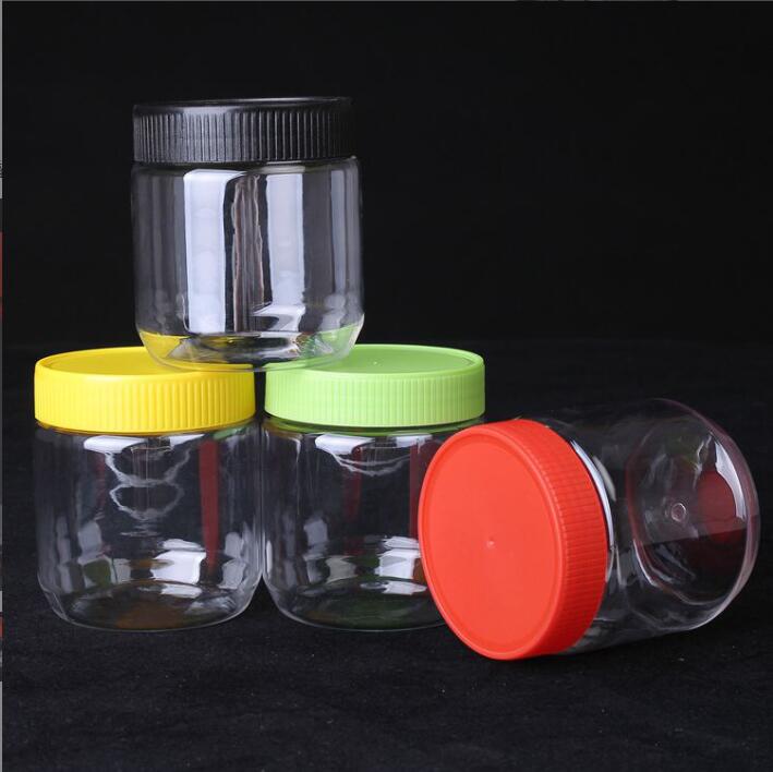 Large capacity sauce bottle 300ml 500ml plastic salad container Ketchup Mayonnaise jars PET food grade customized packaging