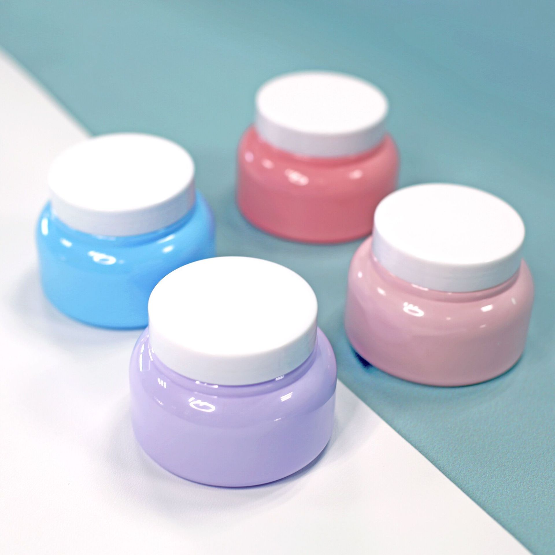 8oz plastic jars with lids for face mask scrub butter 200ml 250ml Pink Blue matte black plastic jar PET jar with screw lid 16oz