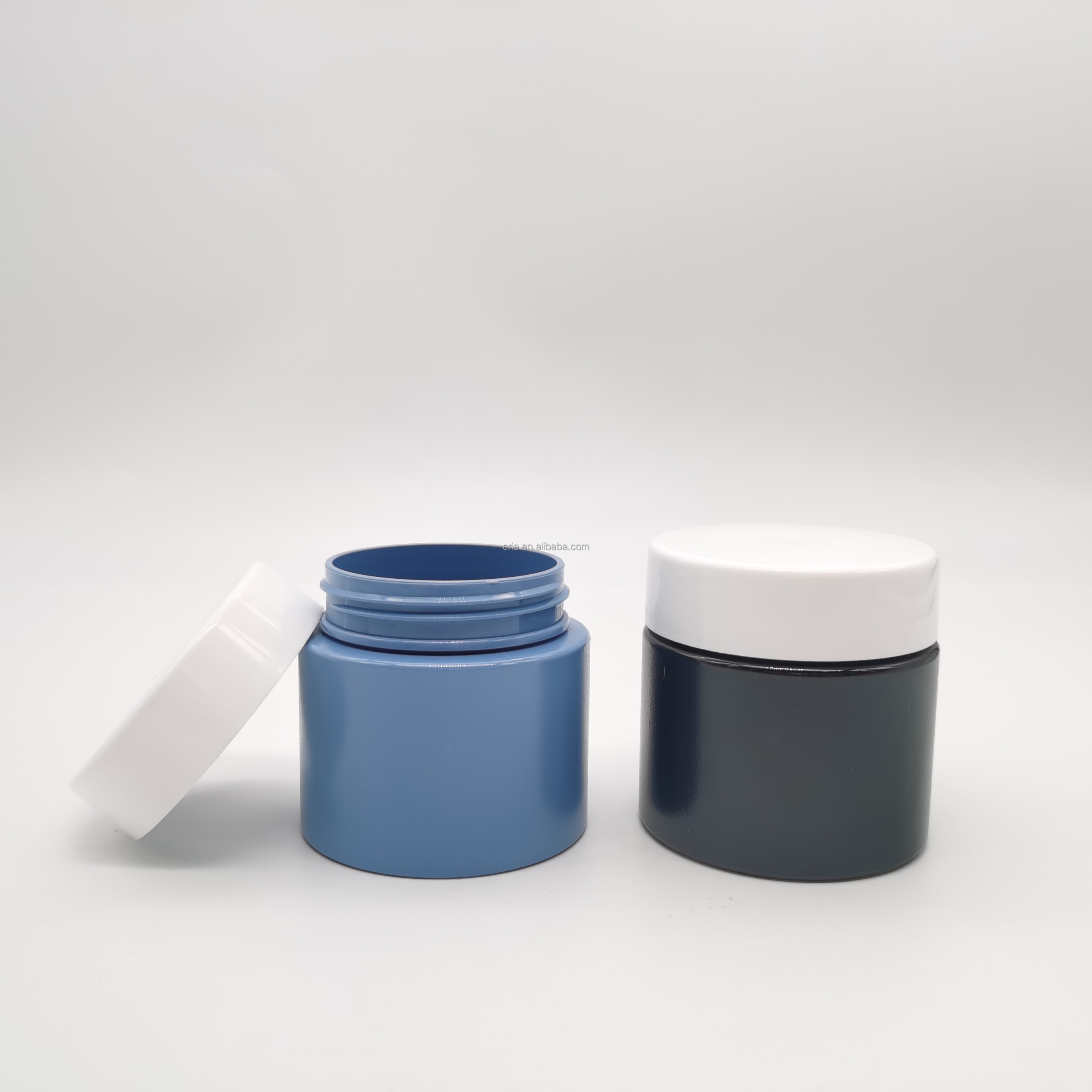 4oz 8oz Luxury Empty OEM Cosmetic Containers Biodegradable Cosmetic Packaging Plastic Cream Jar with lid