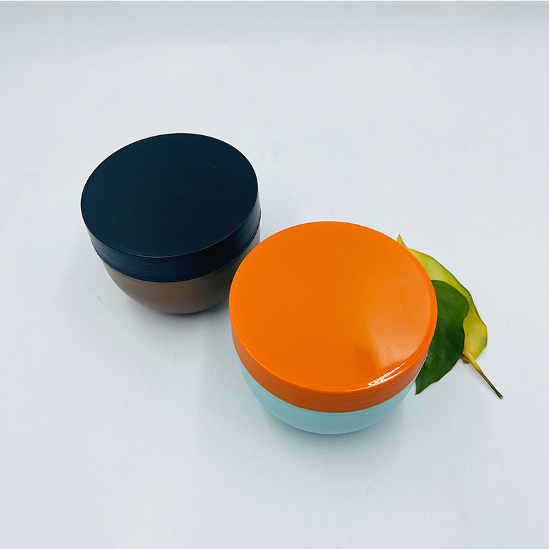 Custom Color Bowl Shape Cosmetic Jars 150g 250g 300g 500g PP Plastic Jars with lids plastic cream jar