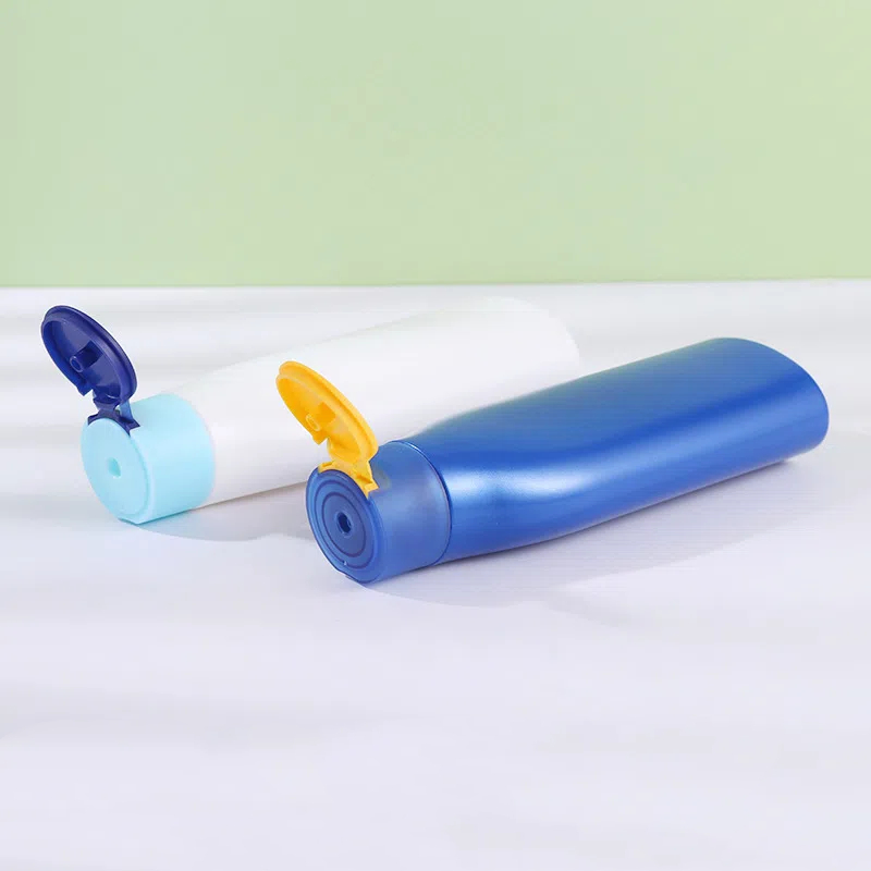 New 120ml 200ml Flip Top Cap PE Plastic Cosmetics Lotion Squeeze Bottle Kids Body Lotion Bottle White