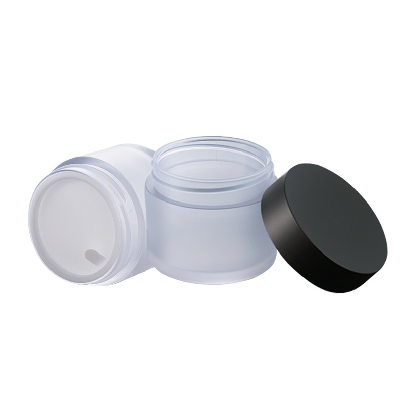50ml luxury plastic packaging essential lotions Essence facial scrub body butter eye cream jar with lids for cosmetic
