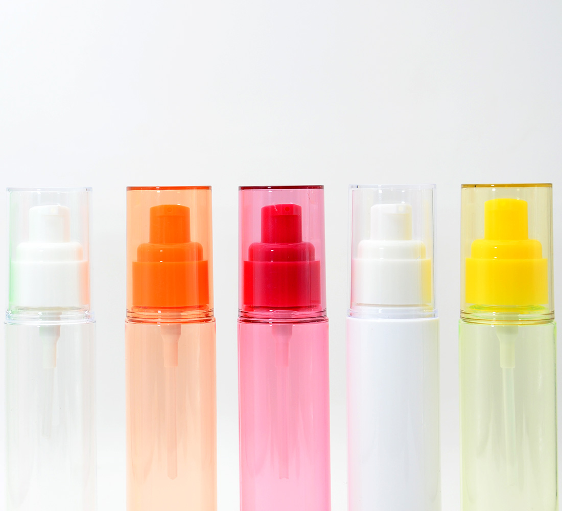 30ml 80ml Red Green colorful Plastic Spray Bottles Round Lotion pump Bottle Fine Mist Sprayer cosmetic oil skin care package