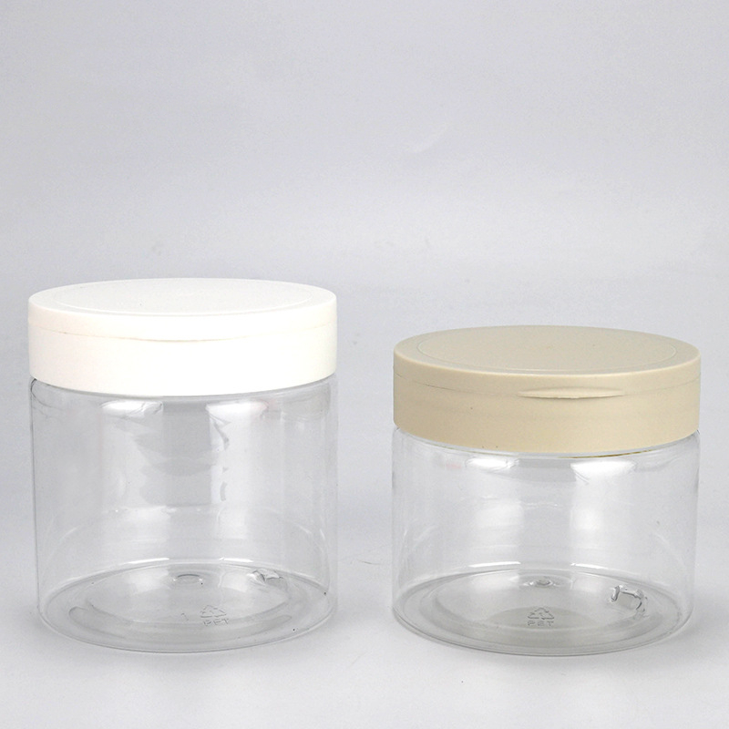 New Flip Cap Face Cream Body Scrub Jar 150ml 200ml 250ml 300ml 400ml 500ml Cotton Sheet Loose Powder Box Plastic Packaging Jar