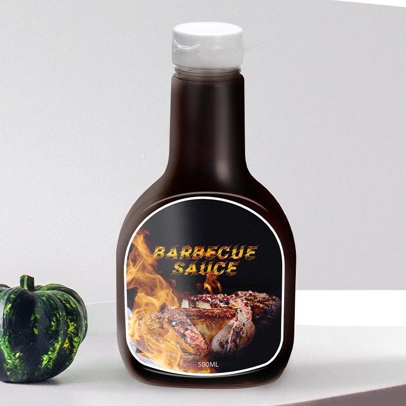 500ml 16OZ PP PET plastic soft squeeze bottle condiments ketchup Kitchen Squeeze Bottle For Honey Silicone Valve Lid