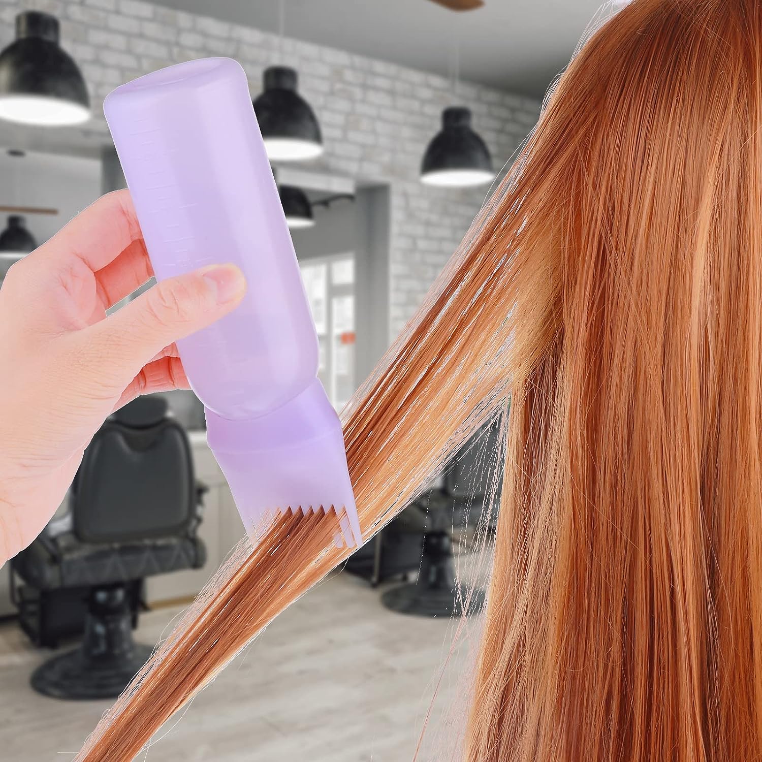 Plastic Salon Hair Dye Comb Root Comb Applicator Bottle plastic squeeze bottle PE hair care container 120ml/4oz