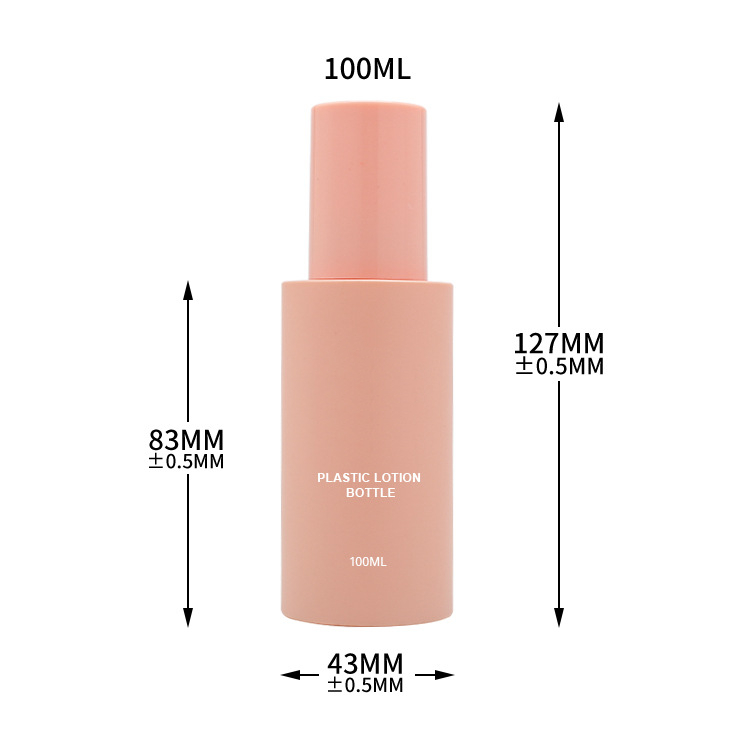 Wholesale 100ml skin care lotion bottle pet Flat shoulder lotion press pump bottle Plastic hydration setting spray bottle