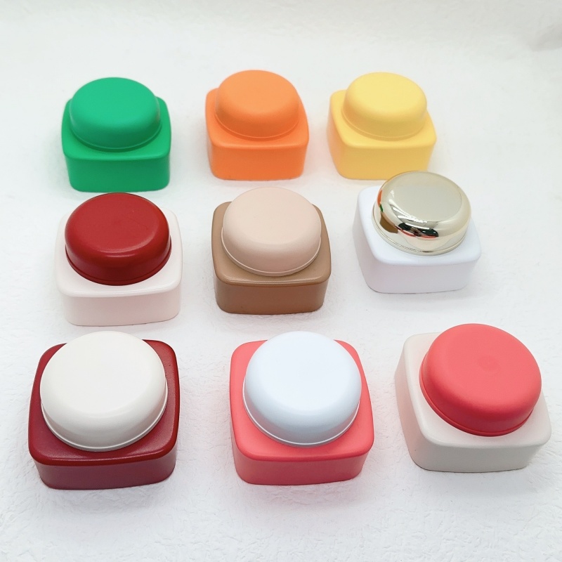 Square Jars for Gel Nail Polish Remover 5G 8G 10G 15G 20G 50G 100G PP Plastic Empty UV Gel Nail Jar Cosmetic Packaging Container