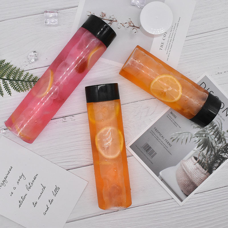 Food Grade Clear Mineral Water Milk Juice Beverage Glass Bottle Custom Logo Print Voss 300ml 500ml Clear Drinking Water Bottle