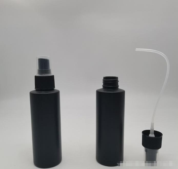 120ml 250ml Empty PE Cylindrical Plastic Black Matte Trigger Spray 8 oz Spray Bottle With Black Trigger Sprayer