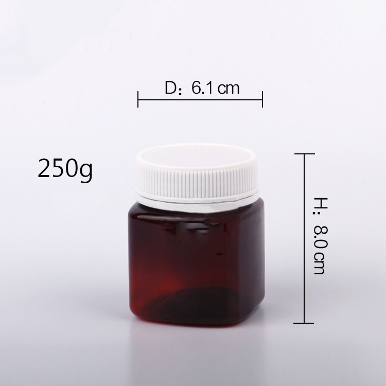 Wholesale Customized Food grade Food Storage Containers honey empty bottle transparent plastic Food Storage Containers