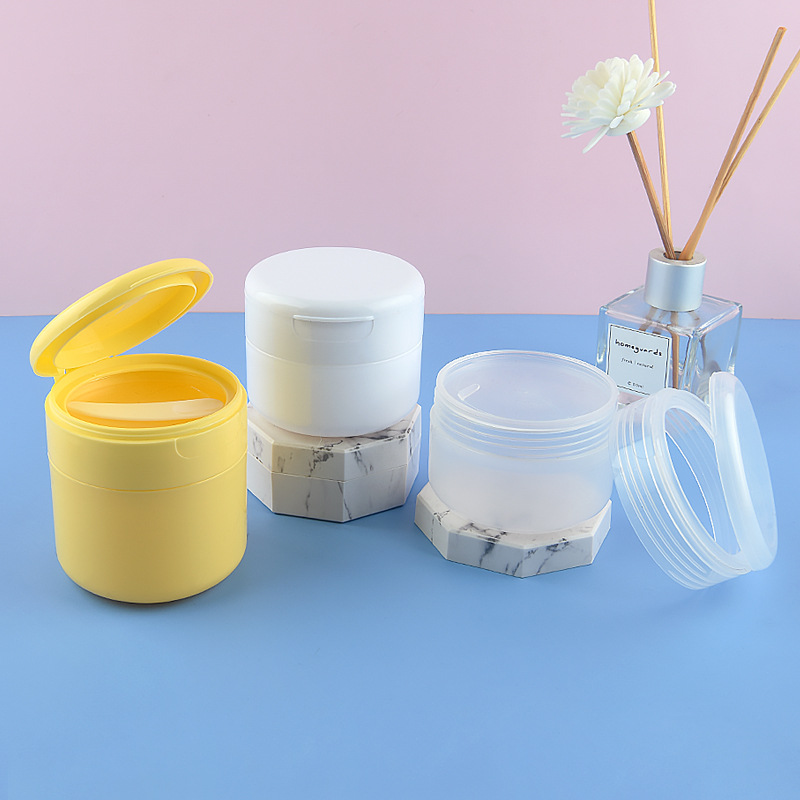 100g 150g 200g 250g Matte Cosmetic Jar Plastic Silk-screen Flip Lid Tooth Powder Customize Facial Cream Jar with tweezer