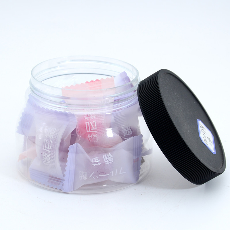 250g 500ml/500g 8oz 16oz Oval Shape Plastic Jar with Black Lids Body Scrub Containers and Packaging Empty Round Cosmetic Creams