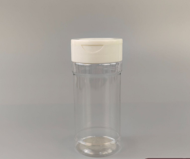 100ml Custom Rectangular Spice Jars Bottle BBQ Condiment Pepper Bottle With Flip top  PET Plastic Spice Container