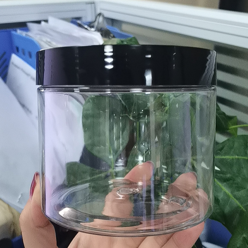 30ml 50ml 60ml Clear PET plastic jars Wide Mouth Food Grade Peanut Butter transparent Plastic Jars with Lids