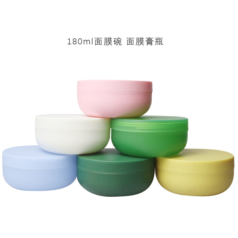Custom 150ml 150g 250ml 250g PP PCR Plastic Bowl Shaped Body Butter Jars Matte 300ml Bowl Shape Cream Jar Body Lotion Container