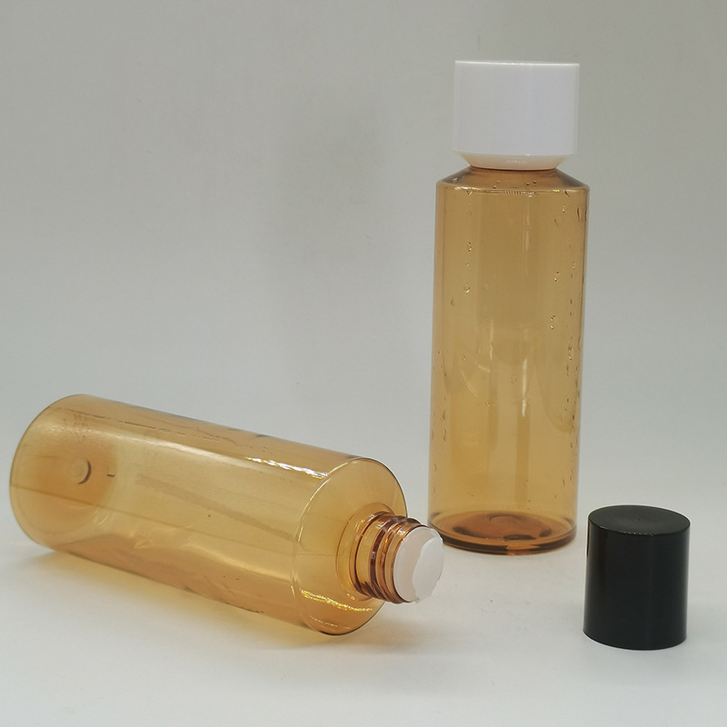Clear Matte Plastic PET Lotion Bottle 100ml 200ml 250ml Customize  Shampoo Bottle Plastic black Bottle for Toner with Screw Lid
