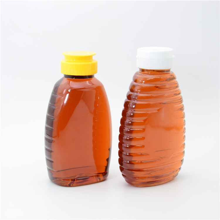 Wholesale 200ml 300ml Squeeze Honey Bottle Clear Empty Pet Plastic Bottle Ketchup Mayonnaise Empty Sauce Container with Flip Cap