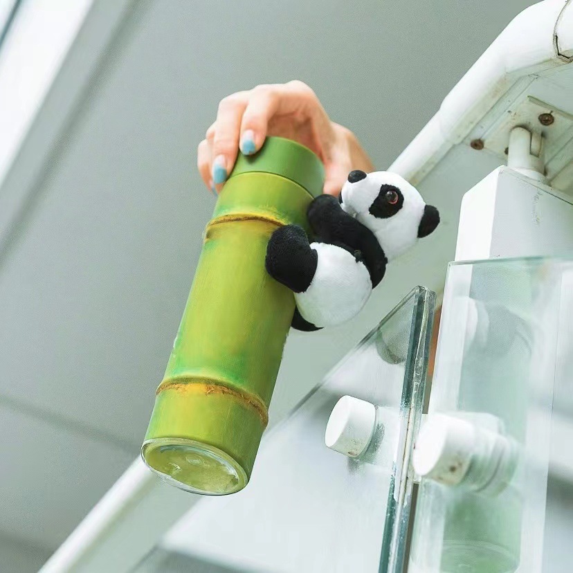 500ml  Bamboo Shape Plastic Bottles Juice Milk Bottles PET Beverage Food Grade  Plastic Bottle for Juice Beverage Coffee Bubble