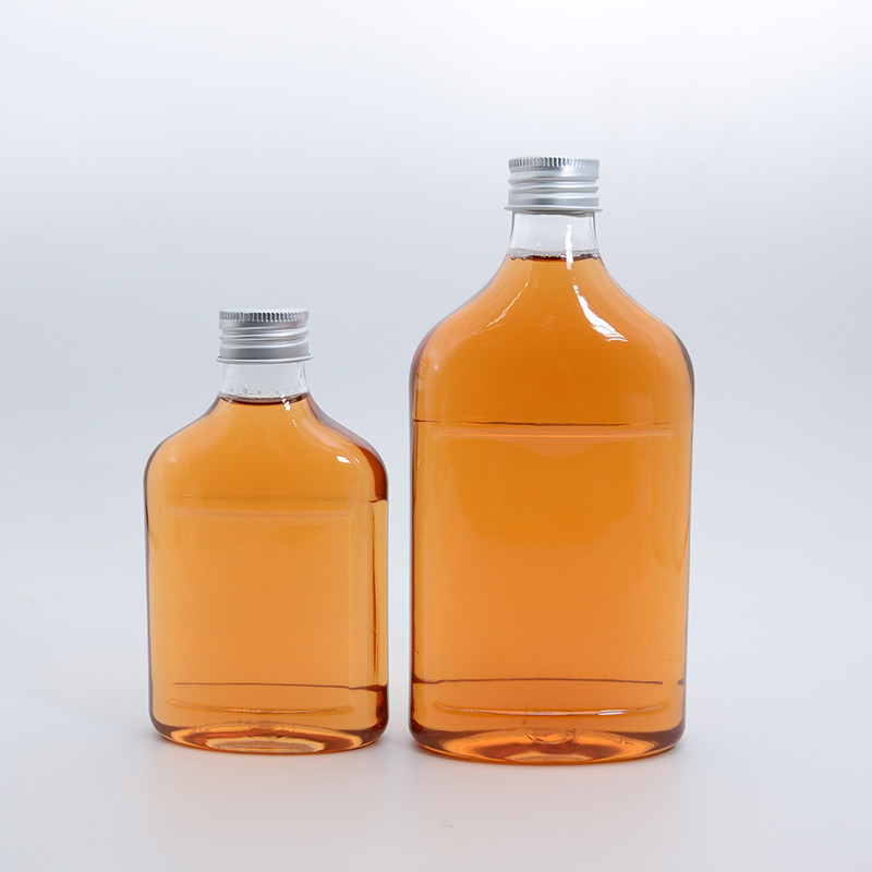 Mini Small 50 Ml 100ml Plastic Alcohol Shot Bottles For Sample Liquor Liqueur Whisky Whiskey Vodka Soda Spirits Wine Packaging